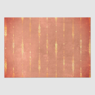 Vintage goud gestreepte koperen look pompoen oranj tissuepapier