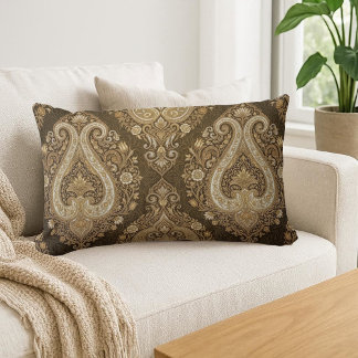 Vintage Goud Luxe Paisley Perzisch Klassiek Sierli Kussen