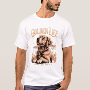 Vintage Goud Retriever Hond Liefhebber - "Gouden L T-shirt