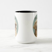 Vintage Goud Retriever Reddingshond Portret  Mok (Midden)