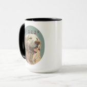Vintage Goud Retriever Reddingshond Portret  Mok (Voorkant links)
