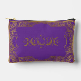 Vintage Goud Versierde Hemellichamen Maanfasen   Etui