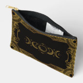 Vintage Goud Versierde Hemelse Maanfasen Etui (Open)