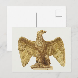 Vintage Gouden Amerikaanse Adelaar Patriottische K Briefkaart