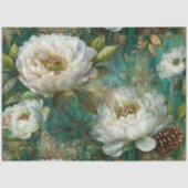 Vintage Gouden Bloem Naadloos Decoupage Tissuepapier (Voorkant)