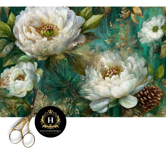 Vintage Gouden Bloem Naadloos Decoupage Tissuepapier