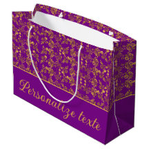 Vintage gouden bloemmotief paarse chique patroon