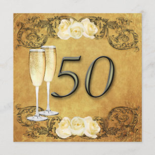 Vintage Gouden Jubileum Kaart