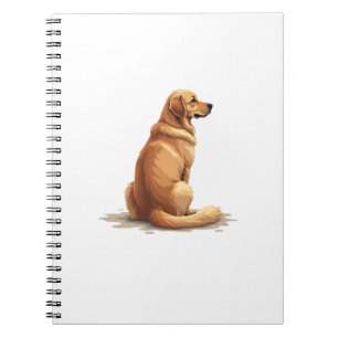 Vintage Gouden Retriever Achteraanzicht Hond Liefh Notitieboek
