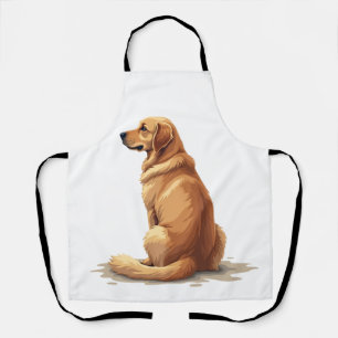 Vintage Gouden Retriever Achteraanzicht Hond Liefh Schort