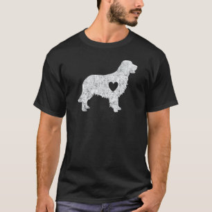 Vintage Gouden Retriever Hart Silhouet Hond Puppy T-shirt