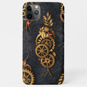 Vintage Gouden Tandwielen & Rode Neon Mythic Cyber Case-Mate iPhone Case