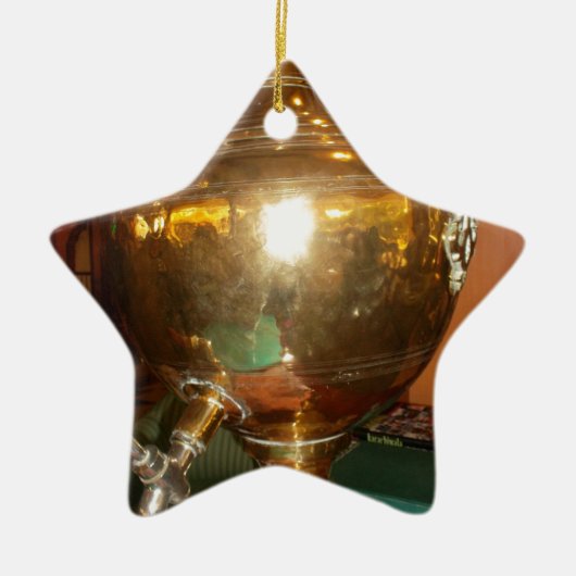 Vintage Gouden Theepot Muur Kunst & Print Keramisch Ornament (Voorkant)