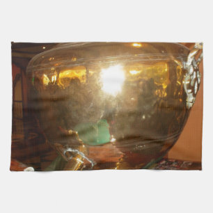 Vintage Gouden Theepot Muur Kunst & Print Theedoek