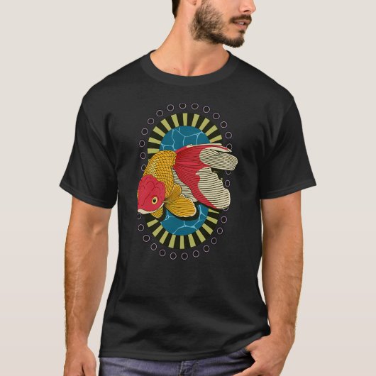 vintage goudvis huisdier t-shirt (Voorkant)