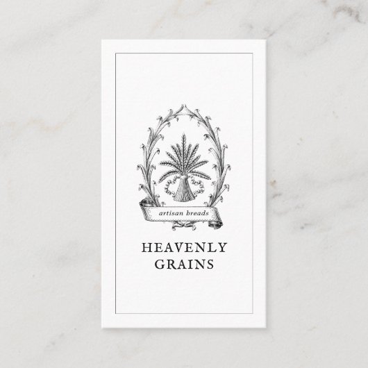 Vintage Grain Sack Bread Visitekaartje (Voorkant)