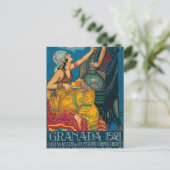 Vintage Granada Festival 1921 Reis Briefkaart (Staand voorkant)