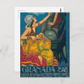 Vintage Granada Festival 1921 Reis Briefkaart (Voorkant / Achterkant)