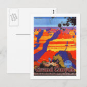 Vintage Grand Canyon Arizona Travel Briefkaart (Voorkant / Achterkant)