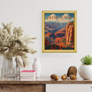 Vintage Grand Canyon Reis Koel Retro Poster