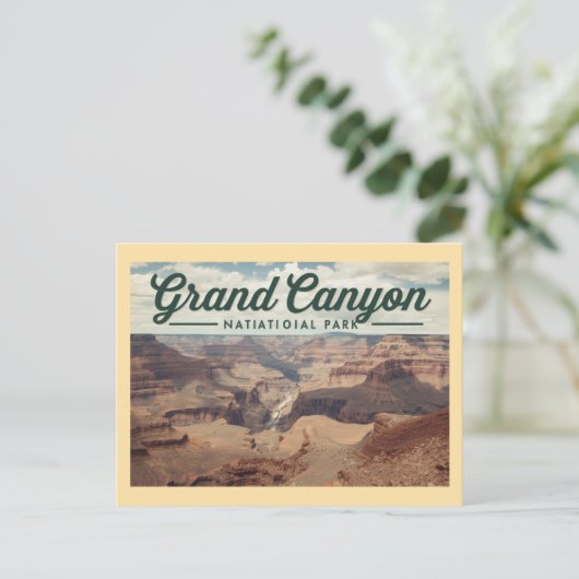 Vintage Grand Canyon Travel Briefkaart (Staand voorkant)