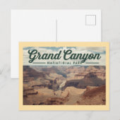 Vintage Grand Canyon Travel Briefkaart (Voorkant / Achterkant)