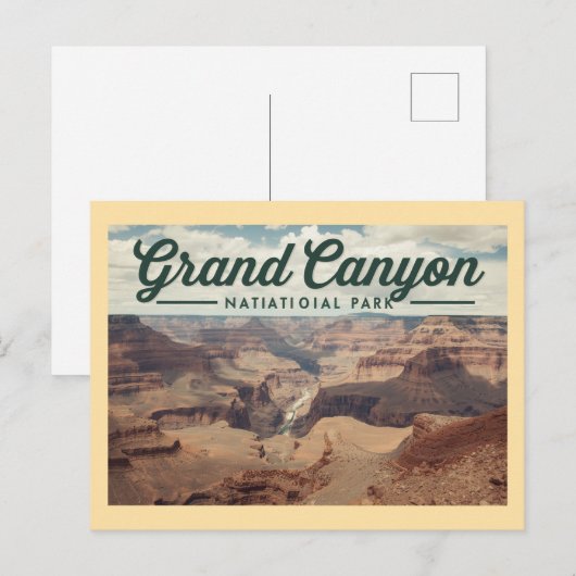 Vintage Grand Canyon Travel Briefkaart (Voorkant / Achterkant)