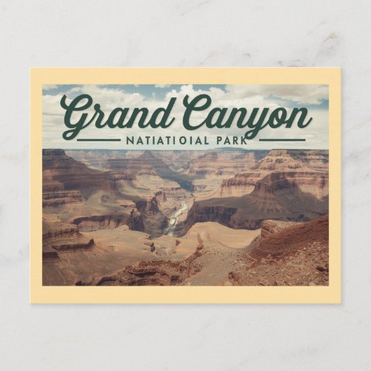 Vintage Grand Canyon Travel Briefkaart (Voorkant)