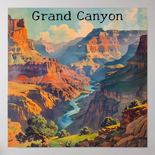 Vintage Grand Canyon Travel Poster (Voorkant)