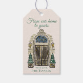 Vintage Grand Hotel Christmas Cadeaulabel (Voorkant)