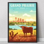Vintage Grand Prairie Texas Poster