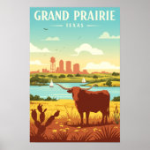 Vintage Grand Prairie Texas Poster (Voorkant)