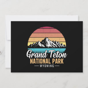 Vintage Grand Teton National Park Wyoming USA– Kaart
