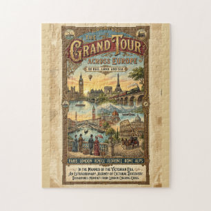Vintage Grand Tour door Europa Victoriaanse Reis Legpuzzel