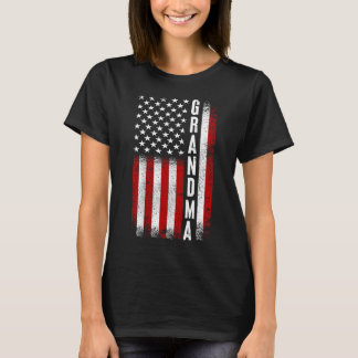 Vintage Grandma Patriotic American USA Flag T-shirt