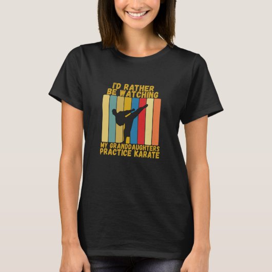 Vintage Grandparents Rather Watch Granddaughters K T-shirt (Voorkant)