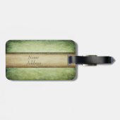 Vintage grap Iers geluk shamrock Bagagelabel (Achterkant horizontaal)