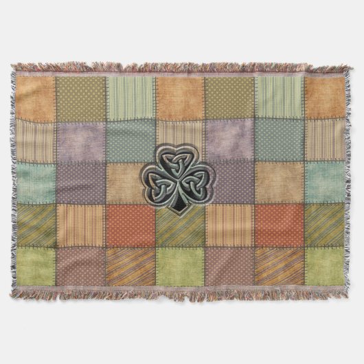 Vintage grap Iers geluk shamrock Deken (Voorkant)