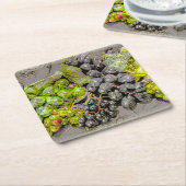 Vintage Grape Digital Art Paper Coaster Kartonnen Onderzetters (Schuin)