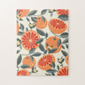 Vintage Grapefruitcitroenpatroon Legpuzzel (Verticaal)
