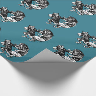 vintage grappig rugby cadeaupapier
