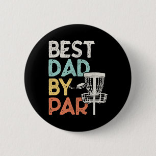 Vintage Grappige Beste Papa Bij Par - Disk Golf Va Ronde Button 5,7 Cm