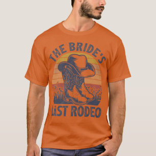 Vintage Grappige Bruid's Laatste Rodeo Bruids Brui T-shirt