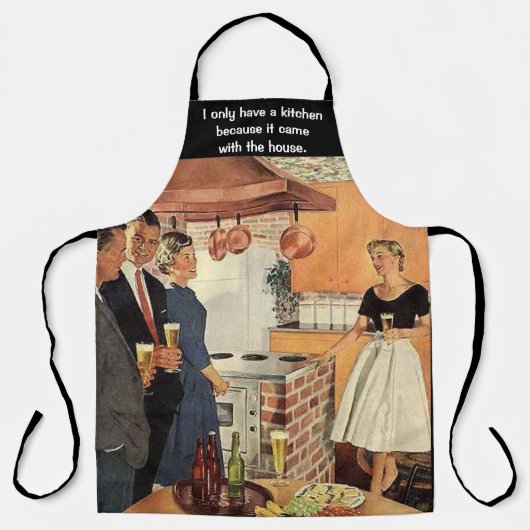 Vintage Grappige Bruiloftsfeest / House Warming Pa Schort (Voorkant)