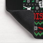 Vintage Grappige Disc Golf Lelijke Kerst Muismat (Hoek)