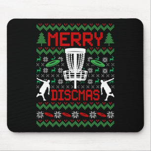 Vintage Grappige Disc Golf Lelijke Kerst  Muismat