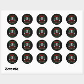 Vintage Grappige Discgolf Lelijke Kerst Ronde Sticker (Vel)