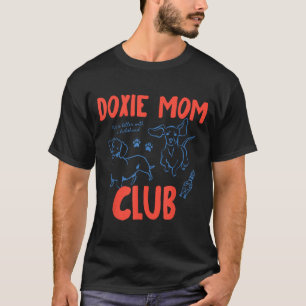 Vintage Grappige Doxie Moeder Club Weenie Hond Dac T-shirt