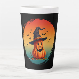 vintage grappige pompoen herfst herfst seizoen latte mok