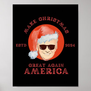 Vintage Grappige Trump Maak Kerstmis Groot Geschen Poster